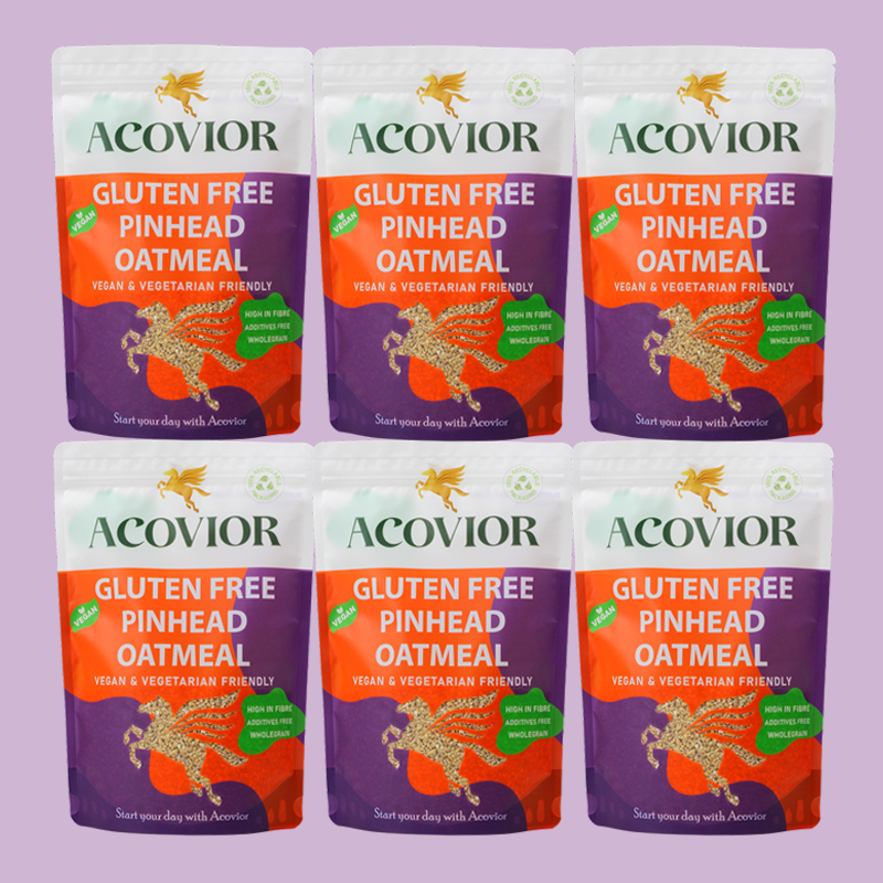 Acovior Gluten Free Pinhead Oatmeal / Steel Cut Oatmeal Bigger Value 6x400g