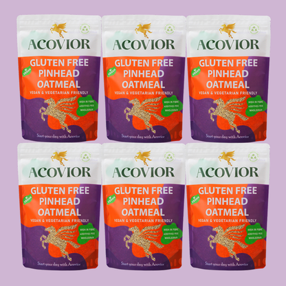 Acovior Gluten Free Pinhead Oatmeal / Steel Cut Oatmeal Bigger Value 6x400g