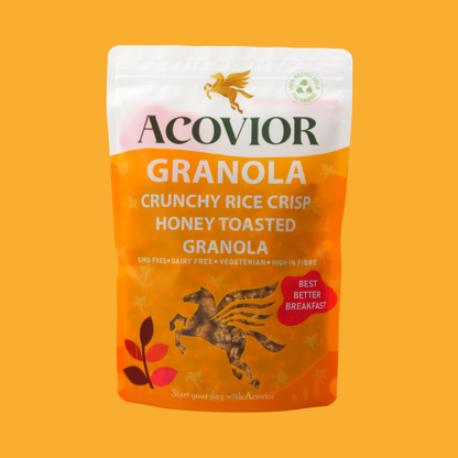 Acovior Crunchy Rice Crisp Honey Toasted Granola - Family 12 Pack
