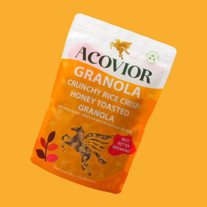 Acovior Crunchy Rice Crisp Honey Toasted Granola - Family 12 Pack