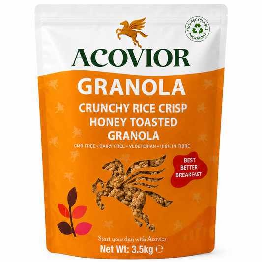 Acovior Crunchy Rice Crisp Honey Toasted Granola 3.5 kg Value Pack