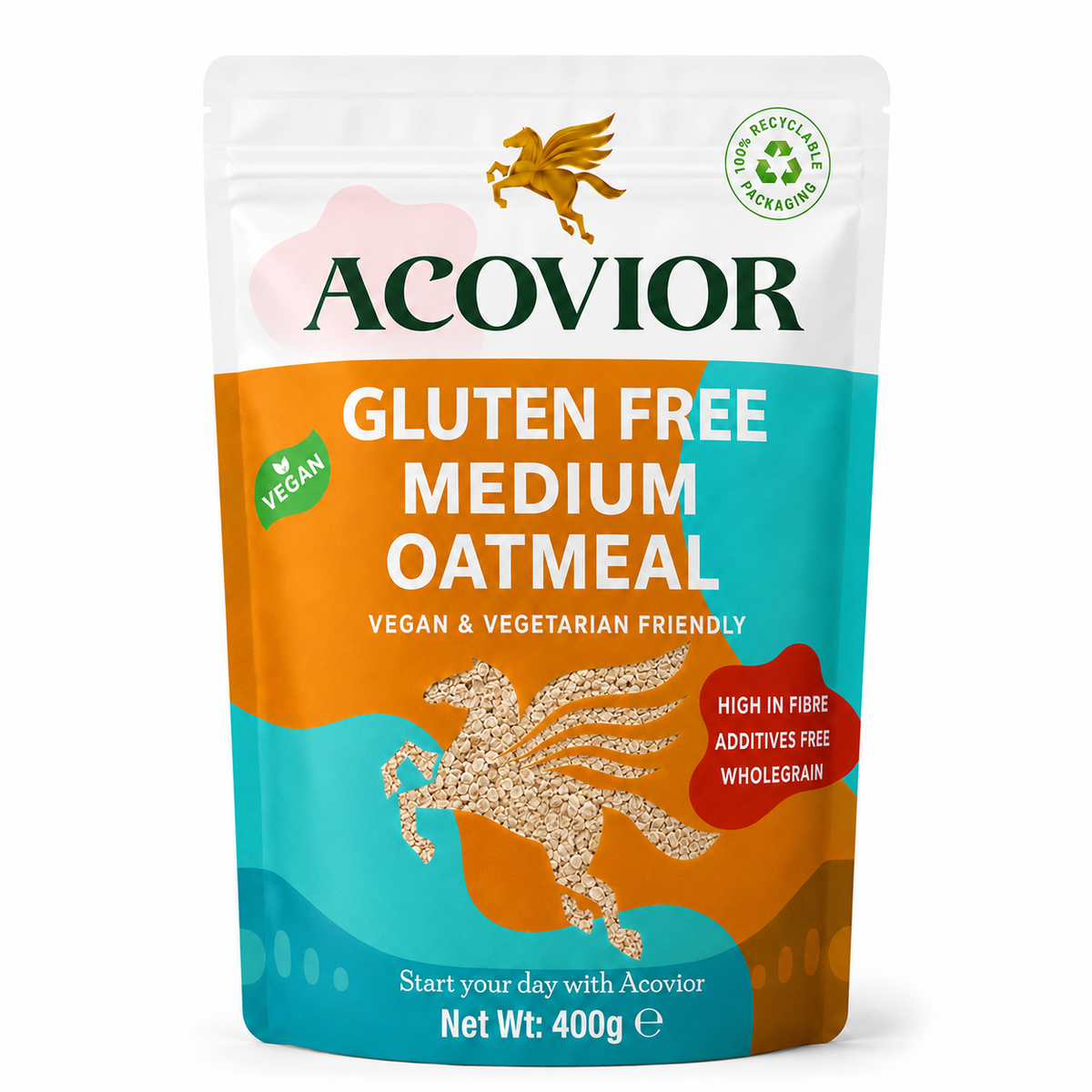 Acovior Gluten‑Free Medium Oatmeal 400g nutritional information