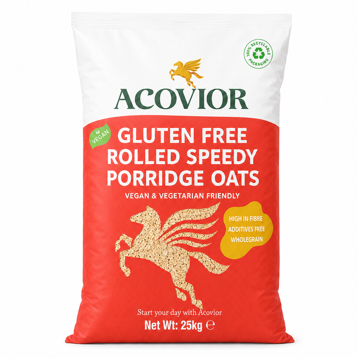 Acovior Gluten‑Free Speedy Oats 25kg Wholesale Pack front