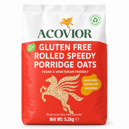 Acovior Gluten‑Free Speedy Oats 5.2kg Bulk Pack front