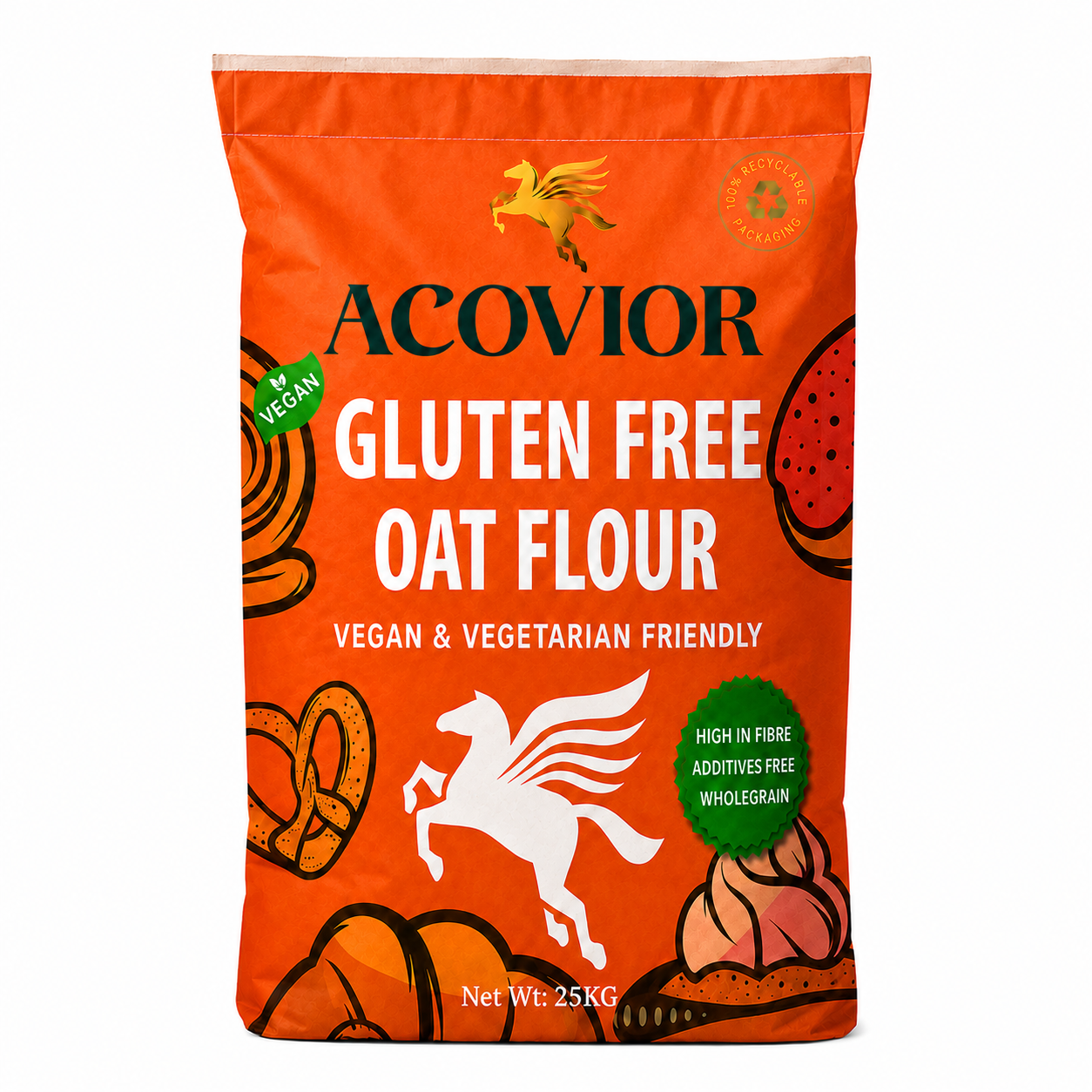 Acovior Gluten‑Free Oat Flour 25kg wholesale sack