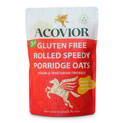 Acovior Gluten Free Rolled Speedy Porridge Oats 400g — wholegrain, quick cook, gluten free