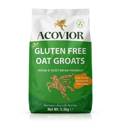 Acovior Gluten‑Free Oat Groats 5.2kg bulk pack