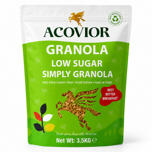 Acovior Low Sugar Simply Granola 3.5 kg Value Pack front of pack