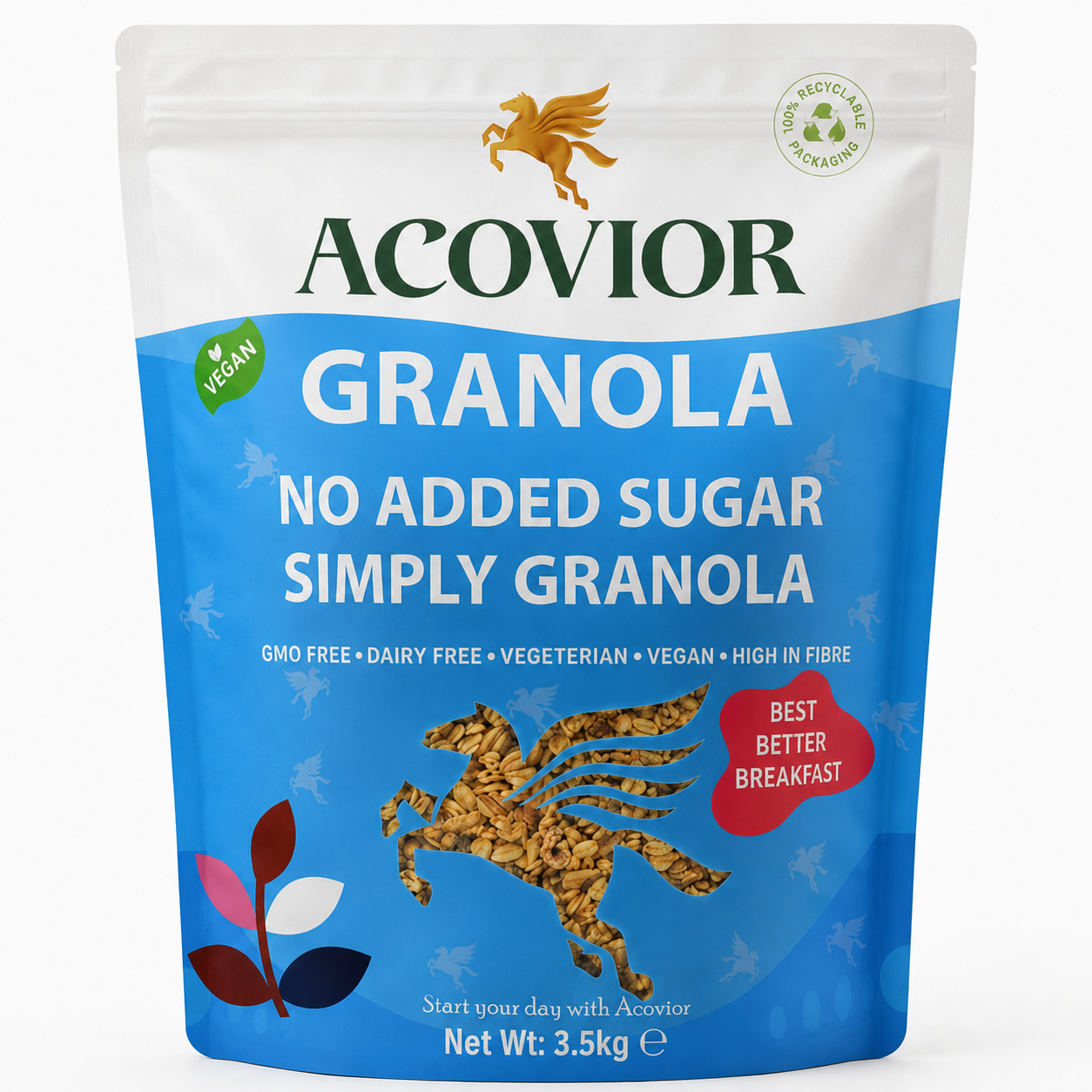 Acovior No Added Sugar Simply Granola 3.5 kg Value Pack nutritional information