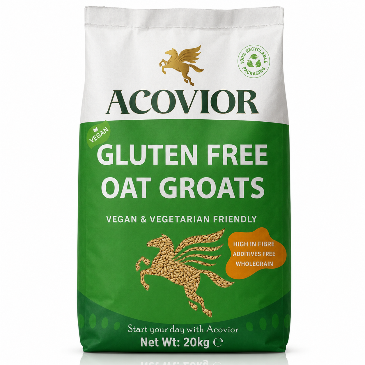 Acovior Gluten‑Free Oat Groats 20kg wholesale sack front