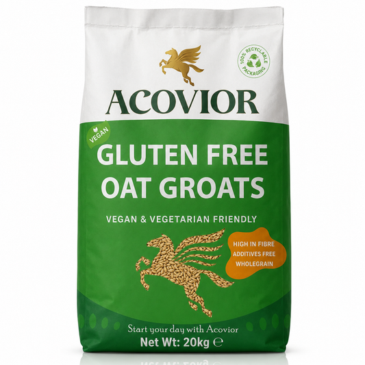 Acovior Gluten‑Free Oat Groats 20kg wholesale sack front