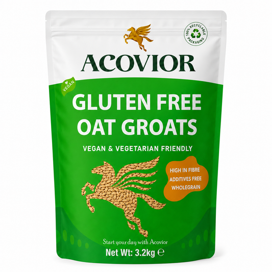 Acovior Gluten‑Free Oat Groats 3.2kg front of pack
