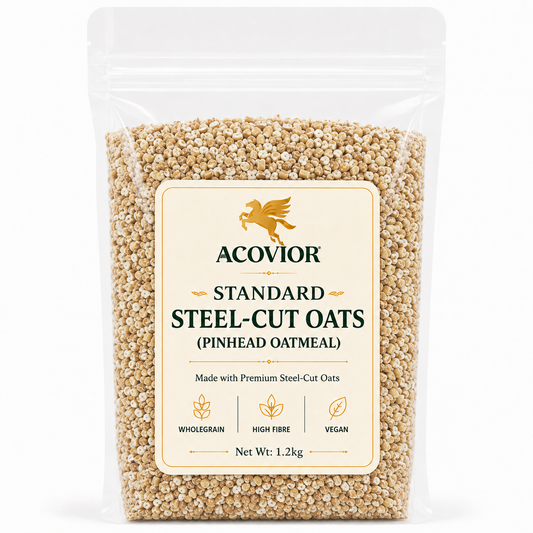 Acovior Standard Steel‑Cut Oats 1.2kg Family Pack front of pack