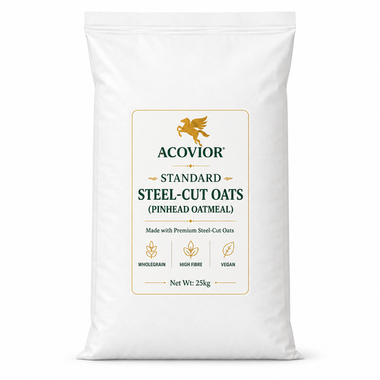 Acovior Standard Steel‑Cut Oats 25kg Wholesale Pack front of sack
