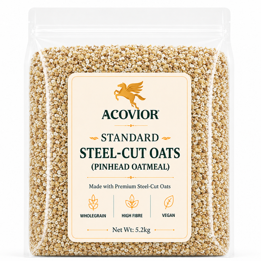 Acovior Standard Steel‑Cut Oats 5.2kg Bulk Pack front of pack