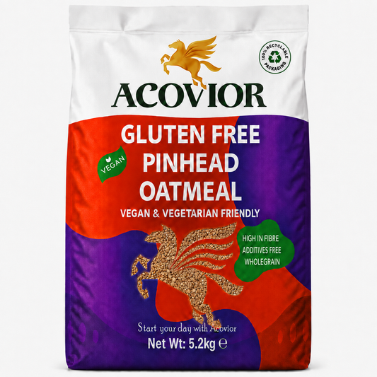 Acovior Gluten‑Free Steel‑Cut Oats (Pinhead Oatmeal) — 5.2kg Bulk Pack